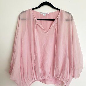 Diane von Furstenberg pink silk Blouse